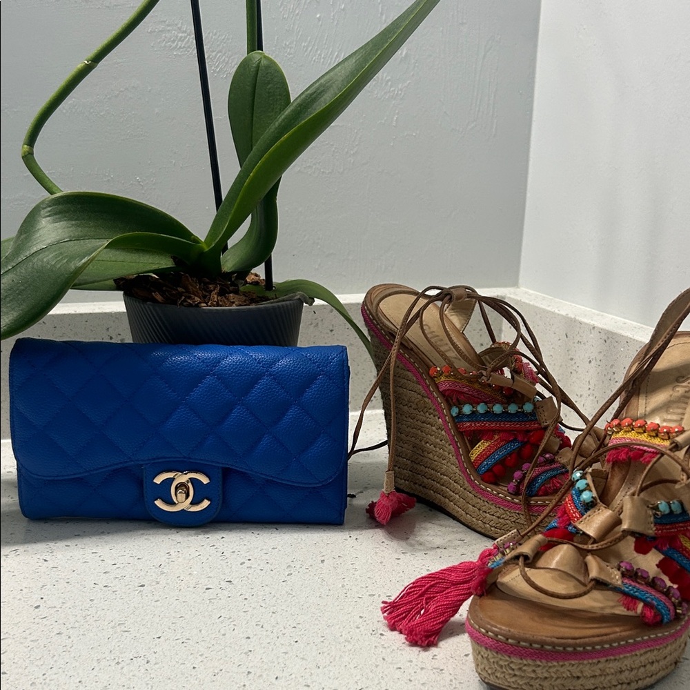 Unk Vibrant Blue Quilted Clutch